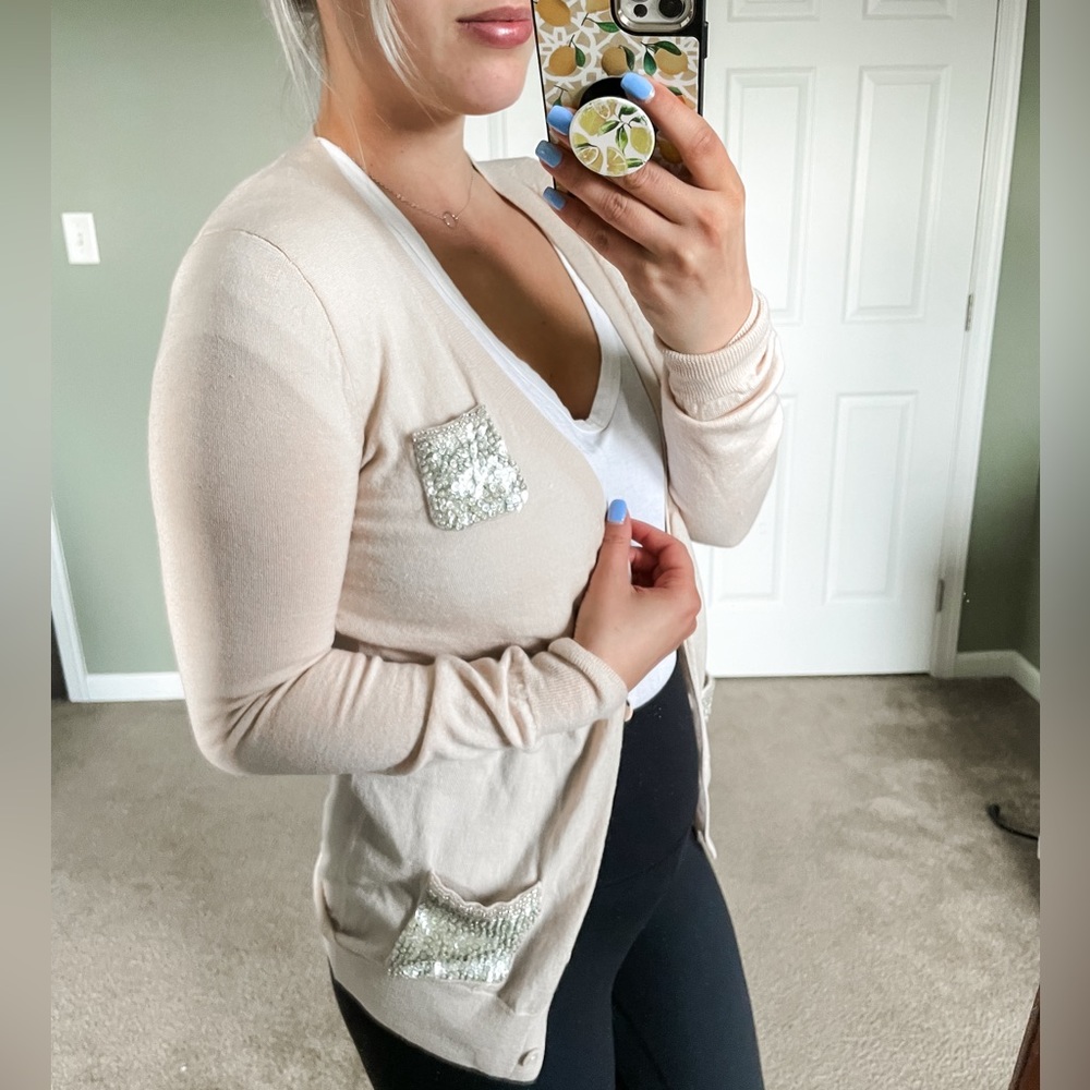 J. Crew Sequin Cardigan XS or Small - Picture 2 of 6